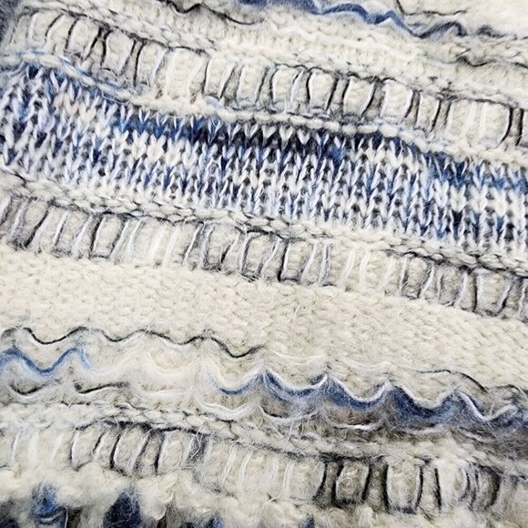 Cherry‎ Couture Made From Art For You Knit Wool Blend Sweater Fringe Boho - Picture 3 of 15